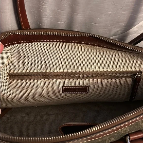Dooney & Bourke Brown and Green Briefcase